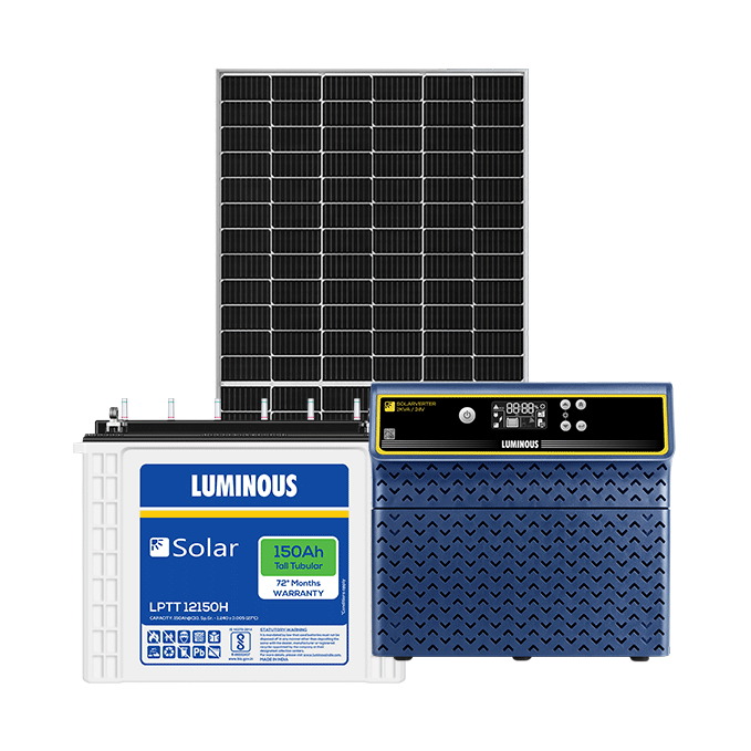 Solar Off Grid Combo | Solarverter Pro 2 kva, Solar Battery 150 Ah (2 Nos.), Solar Panel 540 W (4 Nos.)