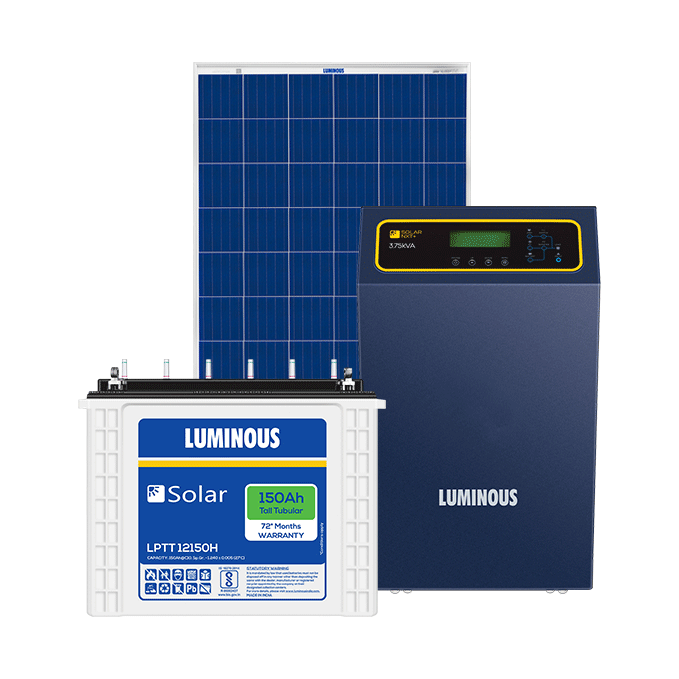 Solar Off Grid Combo | NXG 1850, Solar Battery 150 Ah (2 Nos.), Solar Panel 330 W (4 Nos.)