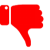 Red Thumbs Down Icon | Luminous